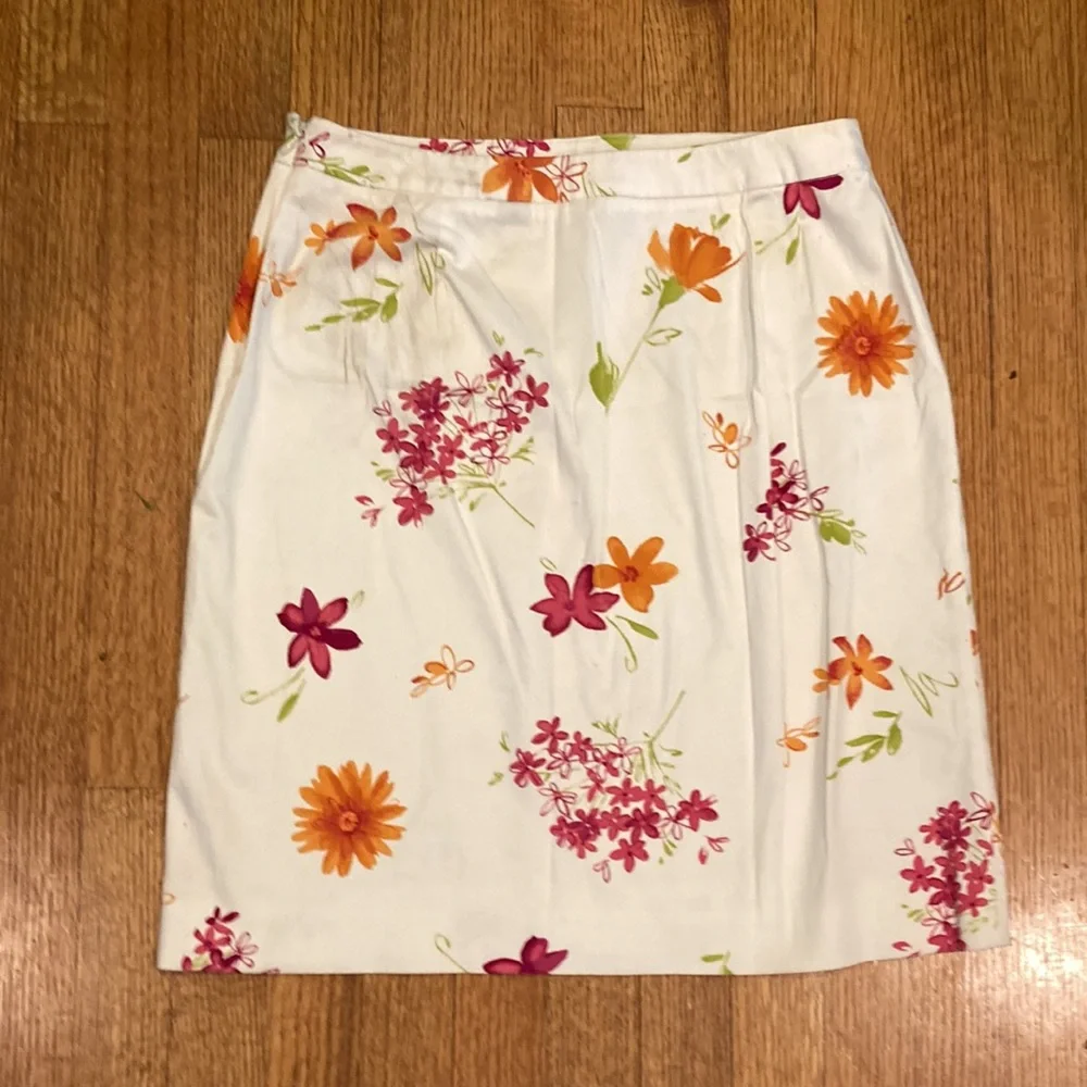 Valerie Stevens Cotton Pink and Cream Skirt Size 8 - Picture 6 of 9
